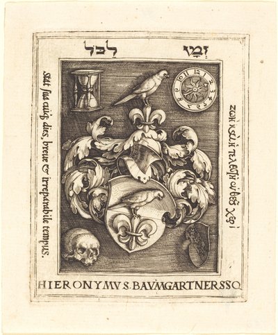 Bokskilt av Hieronymus Baumgartner av Barthel Beham