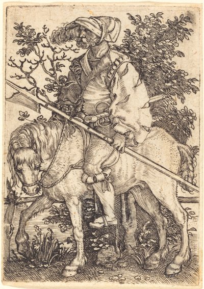 Halberdier til hest av Barthel Beham