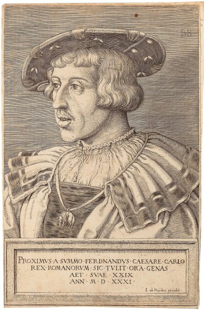 Portrett av keiser Ferdinand I 1503-1564, 1531. av Barthel Beham