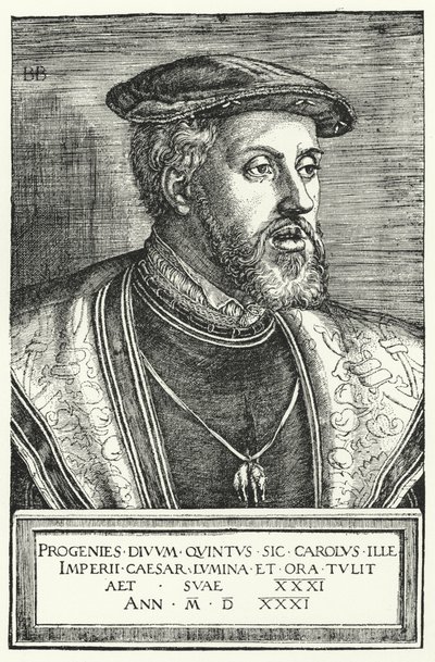 Charles V, den hellige romerske keiseren av Barthel after Beham