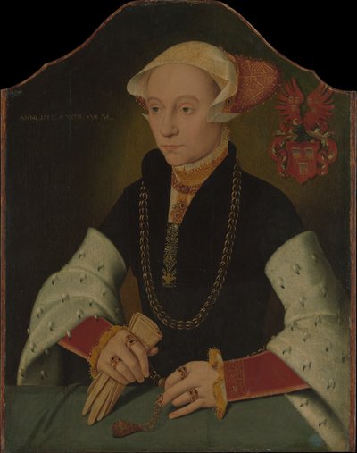 Portrett av en kvinne fra Slosgin-familien i Köln, 1557. av Bartholomaeus Bruyn the Younger