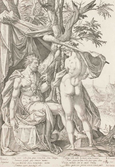Hercules og Omphale, 1590 av Bartholomaeus Spranger