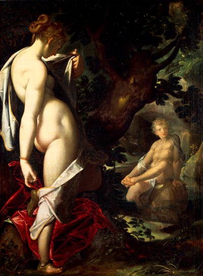 Hermafroditus og Salamace, av Bartholomaeus Spranger (1546-1611) av Bartholomaeus Spranger