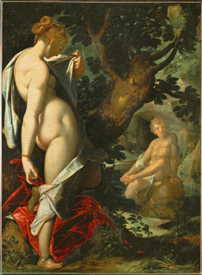 Hermafroditus og nymfen Salamacis av Bartholomaeus Spranger