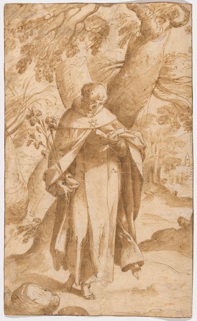Saint Dominic Reading av Bartholomaeus Spranger