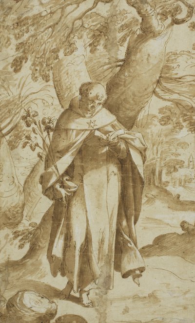 Saint Dominic Reading, ca. 1573 av Bartholomaeus Spranger