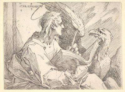 Evangelisten Johannes, ca. 1596. av Bartholomaeus Spranger