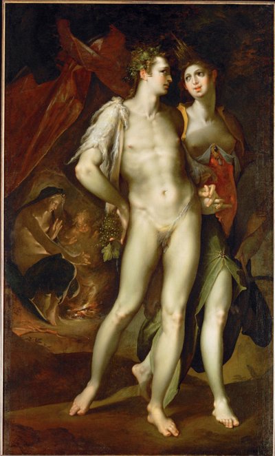 «Venus er kald uten Ceres og Bacchus» 1590 (maleri på lerret) av Bartholomaeus Spranger
