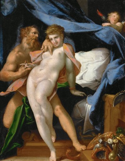 Vulcan og Maia, ca 1585 av Bartholomaeus Spranger