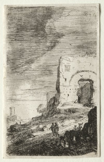 The Baths of Caracalla av Bartholomeus Breenberg