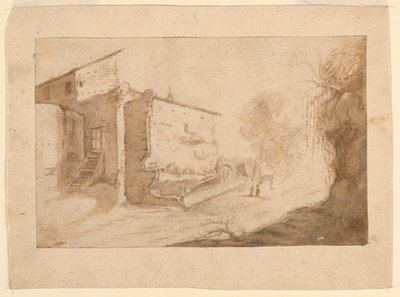 italiensk landsby av Bartholomeus Breenbergh