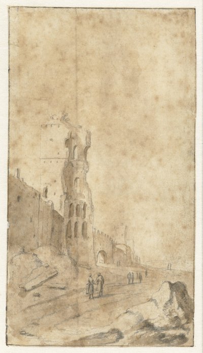 Porta San Paolo te Roma av Bartholomeus Breenbergh