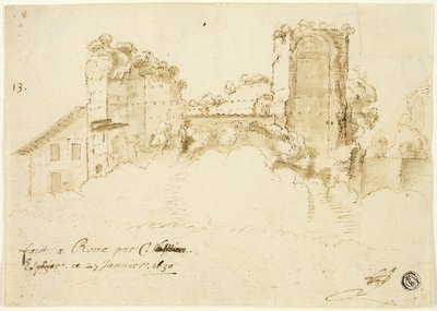 Romersk landskap av Bartholomeus Breenbergh