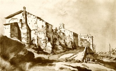 Ripa Grande i Roma av Bartholomeus Breenbergh