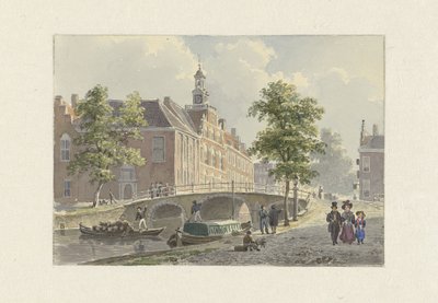 Spui i Haag, sett mot sør av Bartholomeus Johannes van Hove
