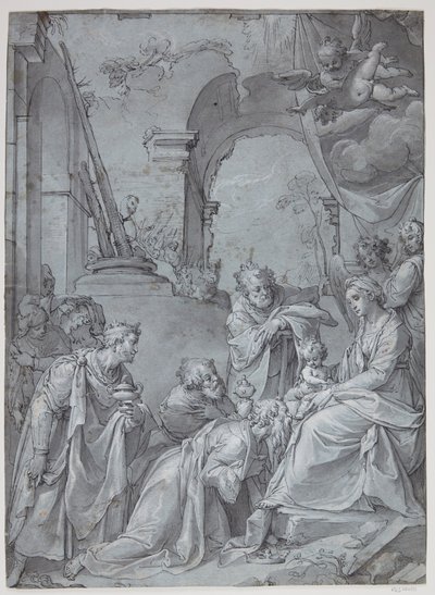 Tilbedelse av hyrdene av Bartholomeus Spranger