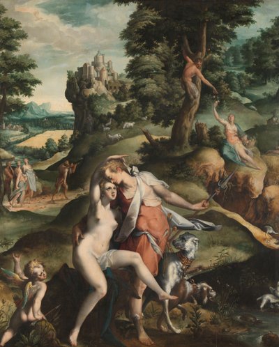 Venus og Adonis av Bartholomeus Spranger