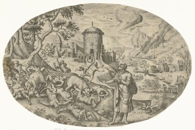 Elisa forbanner barna av Bartholomeus Willemsz. Dolendo