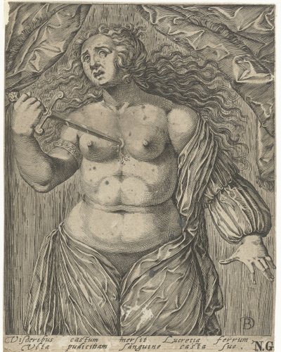 Lucretias selvmord av Bartholomeus Willemsz. Dolendo