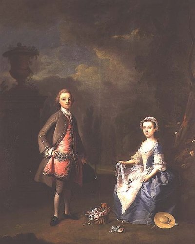Edward Harley, 4. jarl av Oxford, og hans søster Sarah, ca. 1737 av Bartholomew Dandrige