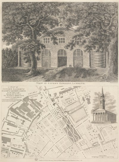 Utsikt i Cuper's Gardens, Lambeth av Bartholomew Howlett