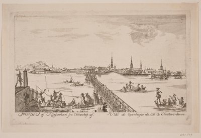 Prospekt av København sett fra Christianshavn av Bartholomæus Roque
