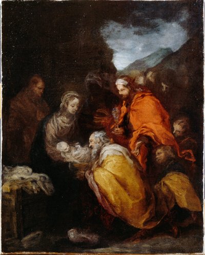 Tilbedelse av magiene av Bartolomé Esteban Murillo