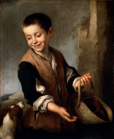 Gutt med hund, c1650-c1660 av Bartolomé Esteban Murillo