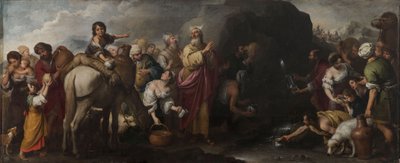 Moses slår vann fra klippen, 1667-1670. av Bartolomé Esteban Murillo