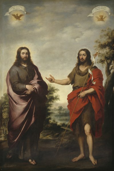Døperen Johannes peker på Kristus, ca. 1655. av Bartolomé Esteban Murillo