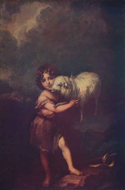 St. Johannes og Lammet, 1660-5, c1900 av Bartolomé Esteban Murillo
