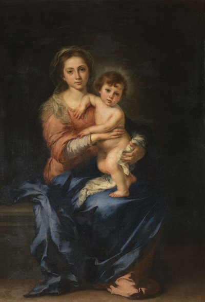Jomfruen og barnet, 1650. av Bartolomé Esteban Murillo