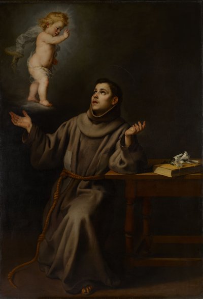 Visjonen til St Anthony av Padua, 1652. av Bartolomé Esteban Murillo