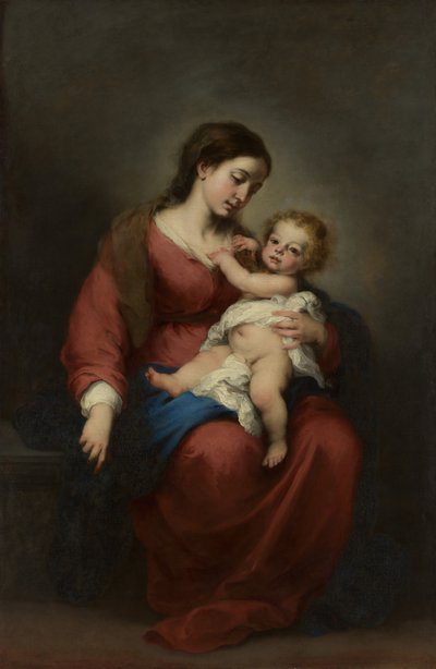 Jomfru og barn, ca. 1670-72. av Bartolomé Esteban Murillo