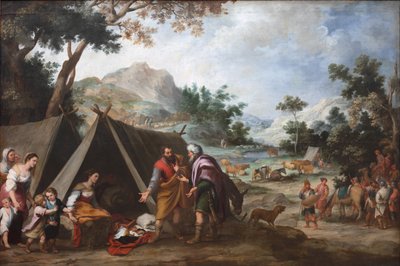 Laban leter etter sine stjålne husguder av Bartolomé Esteban Murillo