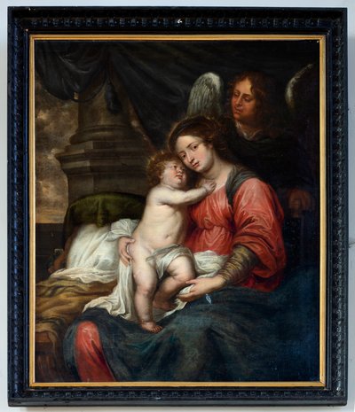 Sognekirke (Parochiekerk Sint-Andreas, Beerlegem). Maleri. Vår Frue med Barn. Bartolomé Murillo (?). av Bartolomé Esteban Murillo