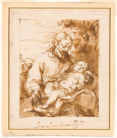 Sankt Josef og det sovende Kristusbarnet av Bartolomé Esteban Murillo