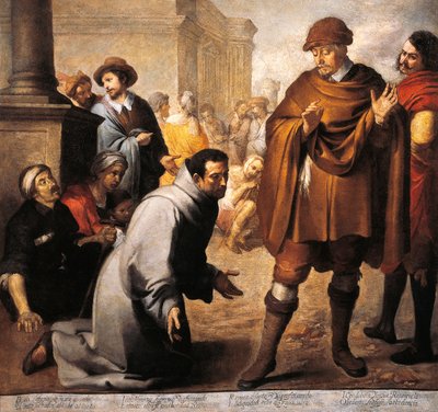 Den hellige Salvador av Horta og inkvisitoren av Aragon, av Bartolome Esteban Murillo (1618-1682) av Bartolomé Esteban Murillo