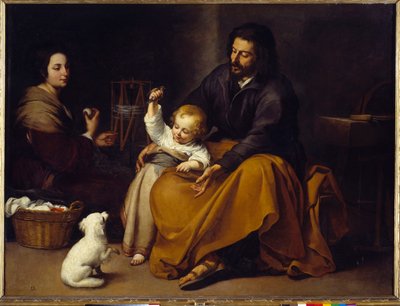 Den hellige familie-maleri av Bartolome Murillo (1618-1682) av Bartolomé Esteban Murillo