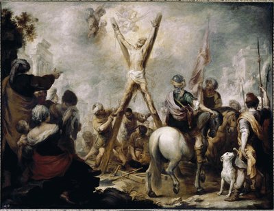St. Andres martyrium. (olje på lerret av Bartolomé Esteban Murillo
