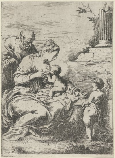 Maria dier Kristusbarnet av Bartolomeo Biscaino