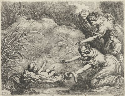 Moses reddet fra Nilen av Bartolomeo Biscaino