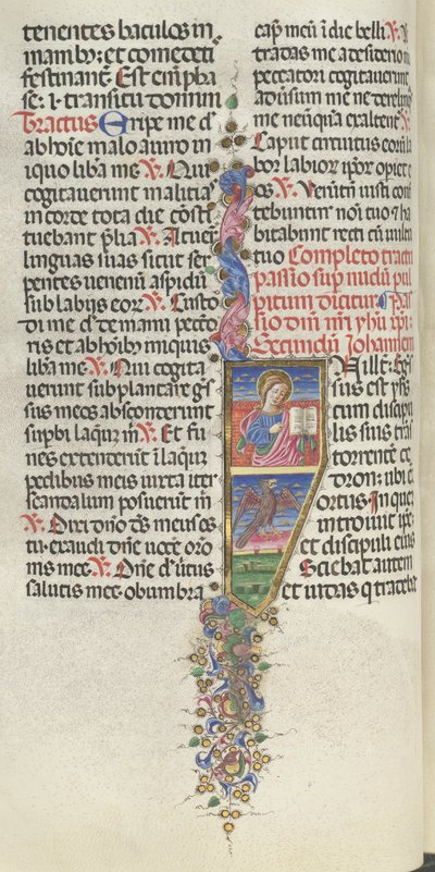 Missale: Fol. 141v: Johannes med ørn, 1469. av Bartolomeo Caporali