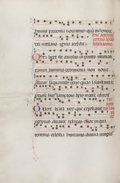Missale: Fol. 156v: Music for Exultet, 1469 av Bartolomeo Caporali
