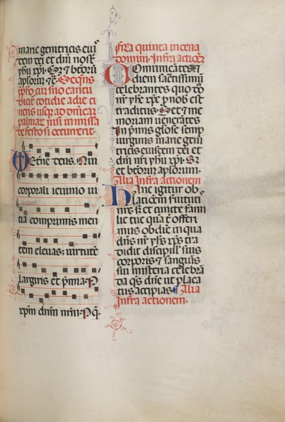 Missale: Fol. 178: Musikk til forskjellige vanlige bønner, 1469. av Bartolomeo Caporali