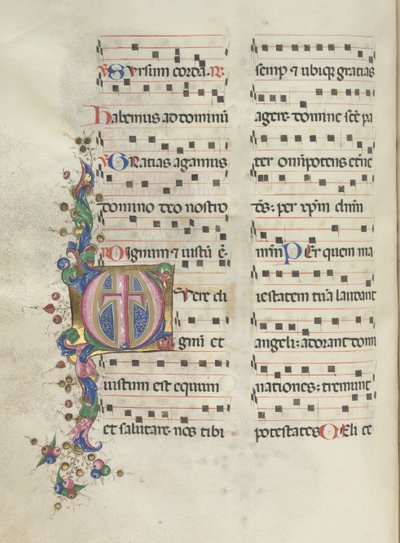 Missale: Fol. 183v: Kors, løvverk, 1469. av Bartolomeo Caporali