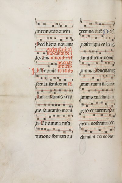 Missale: Fol. 189v: Musikk for forskjellige bønner, 1469. av Bartolomeo Caporali