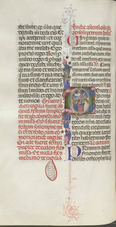 Missale: Fol. 208v: Kristi himmelfart, 1469. av Bartolomeo Caporali