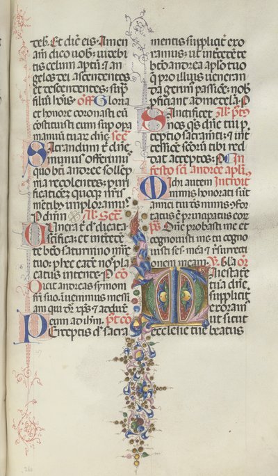 Missale: Fol. 260: Løvverk med frukt, 1469 av Bartolomeo Caporali