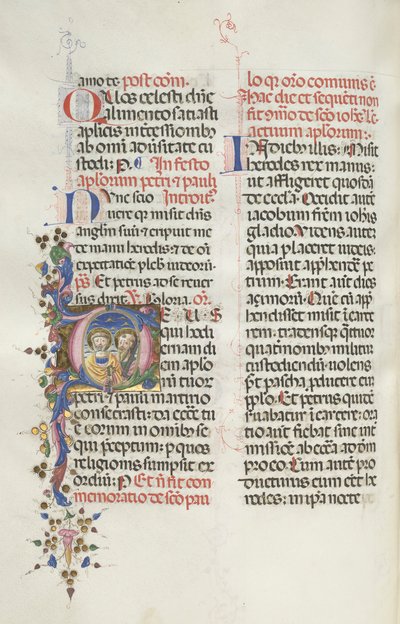 Missale: Fol. 290v: De hellige Peter og Paulus, 1469. av Bartolomeo Caporali